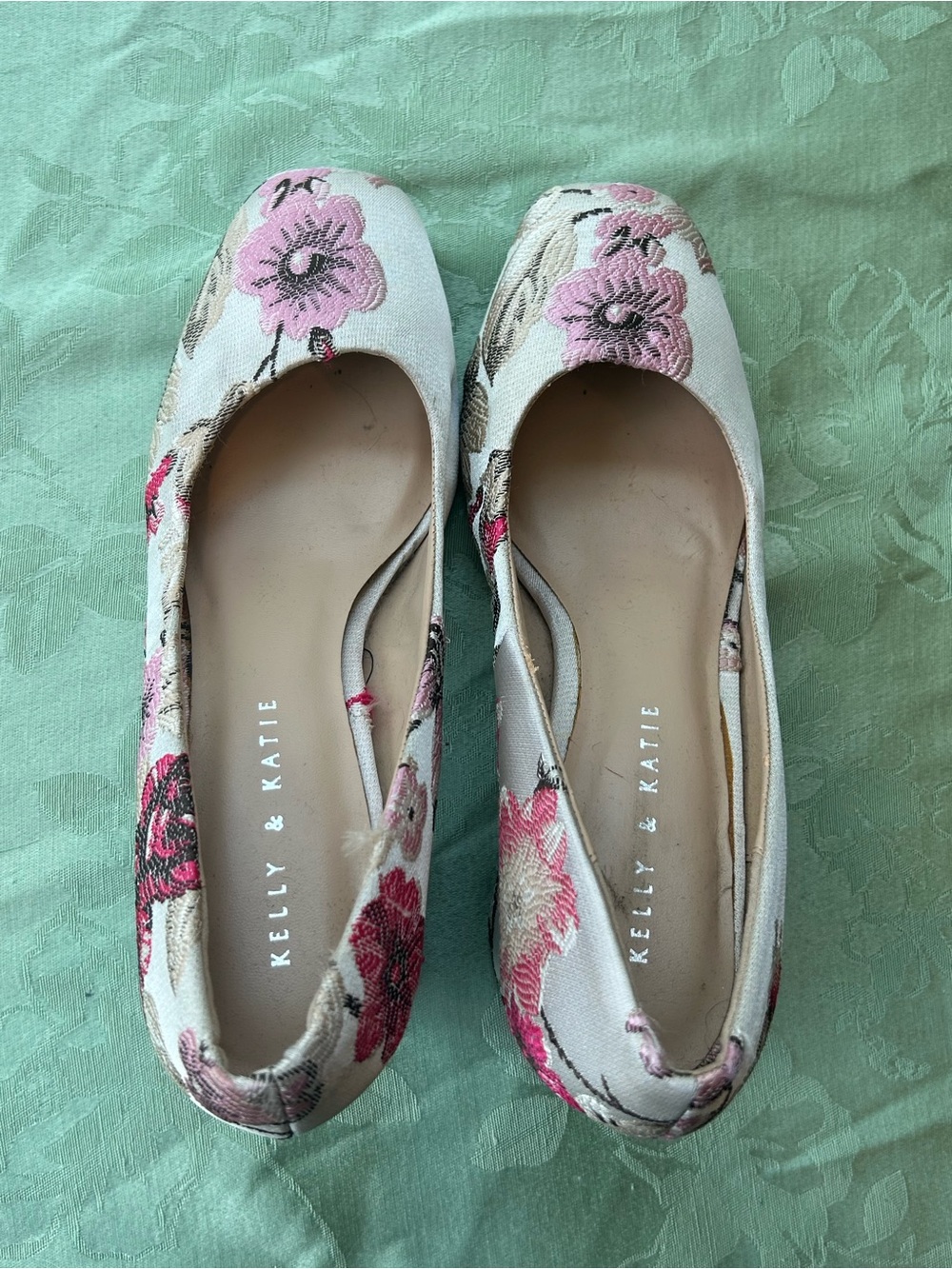 Kelly & Katie Pink Floral Ballet Flats